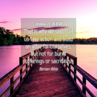 Picture 04 - Joshua 22:26 BSB - That is why we said, ‘Let us take action and - Bible Verse Picture
