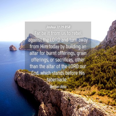 Picture 04 - Joshua 22:29 BSB - Far be it from us to rebel against the LORD and - Bible Verse Picture
