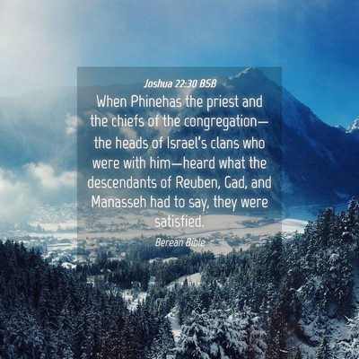 Picture 04 - Joshua 22:30 BSB - When Phinehas the priest and the chiefs of the - Bible Verse Picture