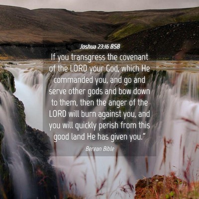 Picture 04 - Joshua 23:16 BSB - If you transgress the covenant of the LORD your - Bible Verse Picture
