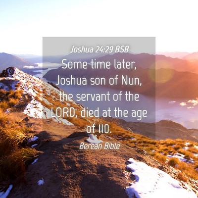 Picture 04 - Joshua 24:29 BSB - Some time later, Joshua son of Nun, the servant - Bible Verse Picture