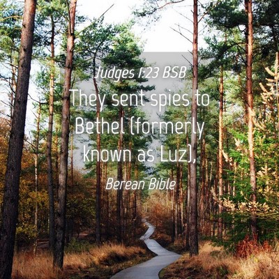 Picture 04 - Judges 1:23 BSB - They sent spies to Bethel (formerly known as - Bible Verse Picture