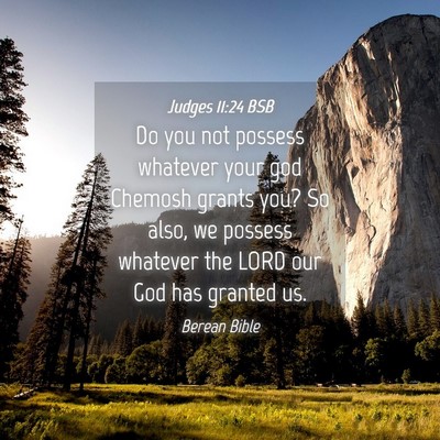 Picture 04 - Judges 11:24 BSB - Do you not possess whatever your god Chemosh - Bible Verse Picture