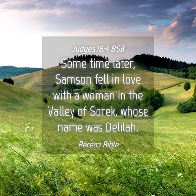 Picture 04 - Judges 16:4 BSB - Some time later, Samson fell in love with a woman - Bible Verse Picture