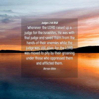 Picture 04 - Judges 2:18 BSB - Whenever the LORD raised up a judge for the - Bible Verse Picture