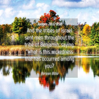 Picture 04 - Judges 20:12 BSB - And the tribes of Israel sent men throughout the - Bible Verse Picture