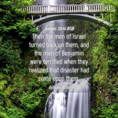 Picture 04 - Judges 20:41 BSB - Then the men of Israel turned back on them, and - Bible Verse Picture