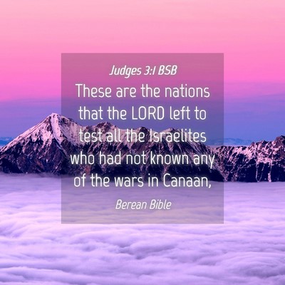 Picture 04 - Judges 3:1 BSB - These are the nations that the LORD left to test - Bible Verse Picture