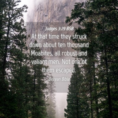 Picture 04 - Judges 3:29 BSB - At that time they struck down about ten thousand - Bible Verse Picture