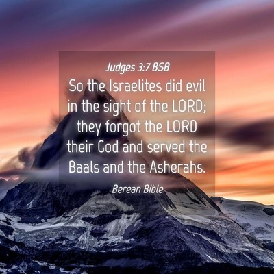 Picture 04 - Judges 3:7 BSB - So the Israelites did evil in the sight of the - Bible Verse Picture