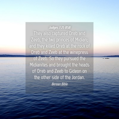 Picture 04 - Judges 7:25 BSB - They also captured Oreb and Zeeb, the two princes - Bible Verse Picture