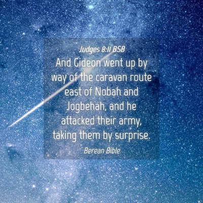 Picture 04 - Judges 8:11 BSB - And Gideon went up by way of the caravan route - Bible Verse Picture