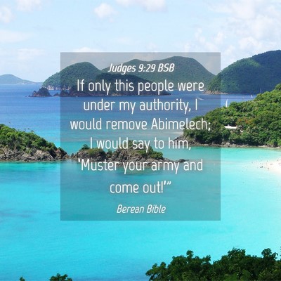 Picture 04 - Judges 9:29 BSB - If only this people were under my authority, I - Bible Verse Picture
