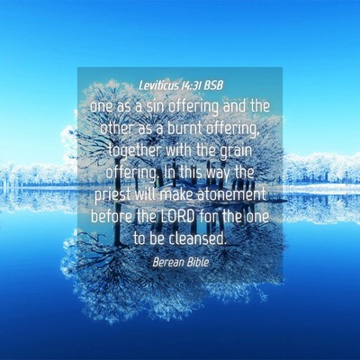 Picture 04 - Leviticus 14:31 BSB - one as a sin offering and the other as a burnt - Bible Verse Picture