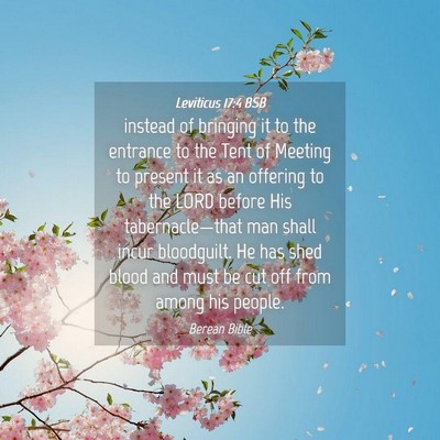 Picture 04 - Leviticus 17:4 BSB - instead of bringing it to the entrance to the - Bible Verse Picture