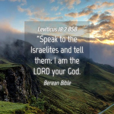 Picture 04 - Leviticus 18:2 BSB - “Speak to the Israelites and tell them: I am - Bible Verse Picture