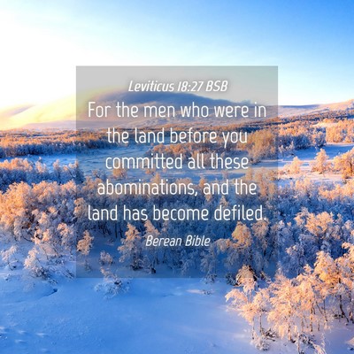 Picture 04 - Leviticus 18:27 BSB - For the men who were in the land before you - Bible Verse Picture