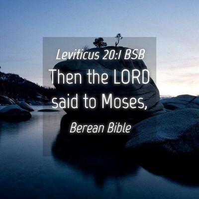 Picture 04 - Leviticus 20:1 BSB - Then the LORD said to - Bible Verse Picture