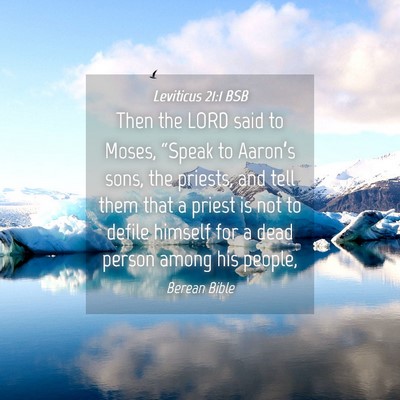 Picture 04 - Leviticus 21:1 BSB - Then the LORD said to Moses, “Speak to - Bible Verse Picture