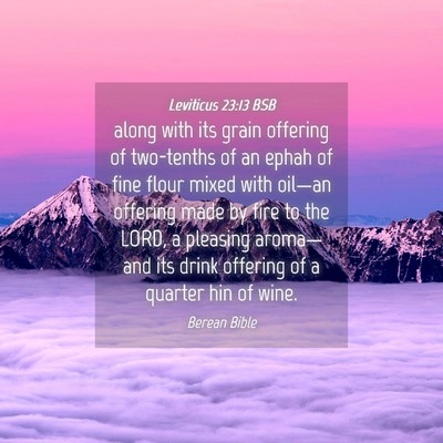 Picture 04 - Leviticus 23:13 BSB - along with its grain offering of two-tenths of an - Bible Verse Picture