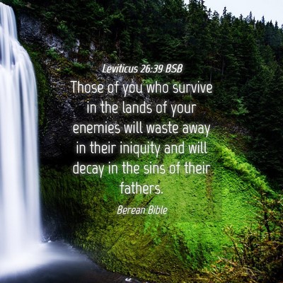 Picture 04 - Leviticus 26:39 BSB - Those of you who survive in the lands of your - Bible Verse Picture