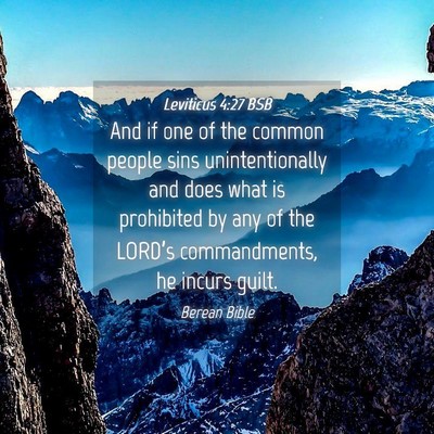 Picture 04 - Leviticus 4:27 BSB - And if one of the common people sins - Bible Verse Picture