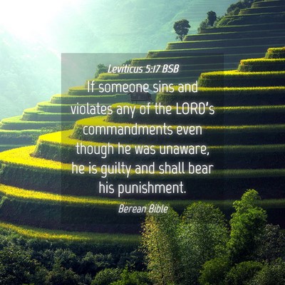 Picture 04 - Leviticus 5:17 BSB - If someone sins and violates any of the LORD’s - Bible Verse Picture