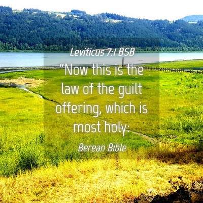 Picture 04 - Leviticus 7:1 BSB - “Now this is the law of the guilt offering, - Bible Verse Picture