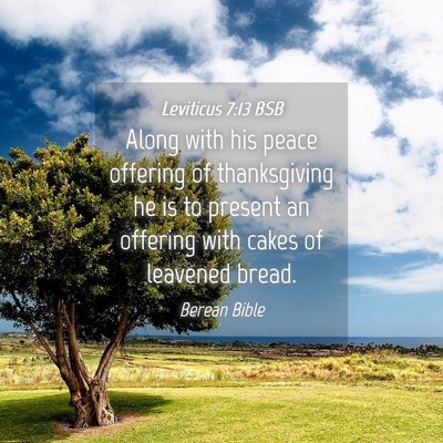 Picture 04 - Leviticus 7:13 BSB - Along with his peace offering of thanksgiving he - Bible Verse Picture