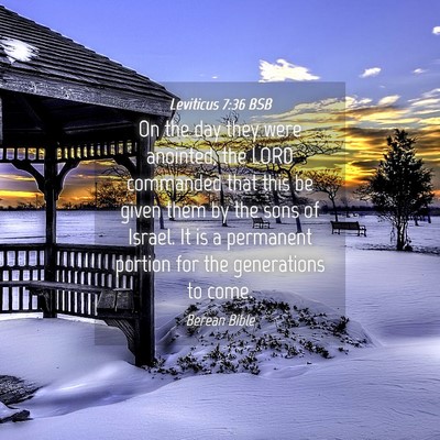 Picture 04 - Leviticus 7:36 BSB - On the day they were anointed, the LORD commanded - Bible Verse Picture