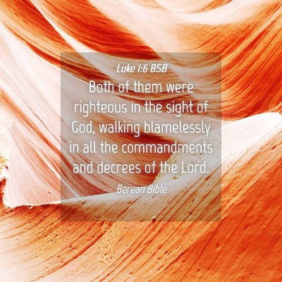 Picture 04 - Luke 1:6 BSB - Both of them were righteous in the sight of God, - Bible Verse Picture