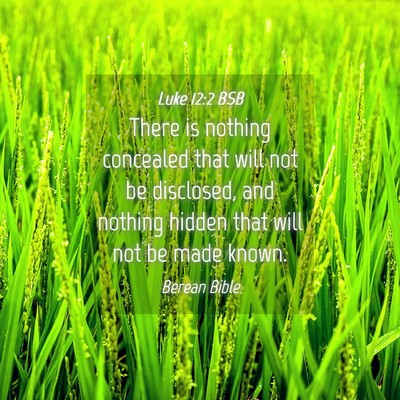 Picture 04 - Luke 12:2 BSB - There is nothing concealed that will not be - Bible Verse Picture