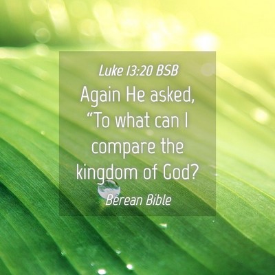 Picture 04 - Luke 13:20 BSB - Again He asked, “To what can I compare the - Bible Verse Picture