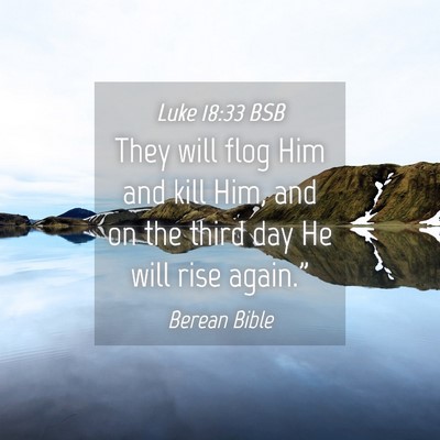 Picture 04 - Luke 18:33 BSB - They will flog Him and kill Him, and on the third - Bible Verse Picture