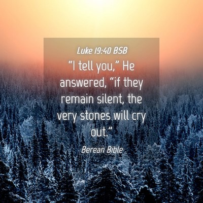 Picture 04 - Luke 19:40 BSB - “I tell you,” He answered, “if they remain - Bible Verse Picture