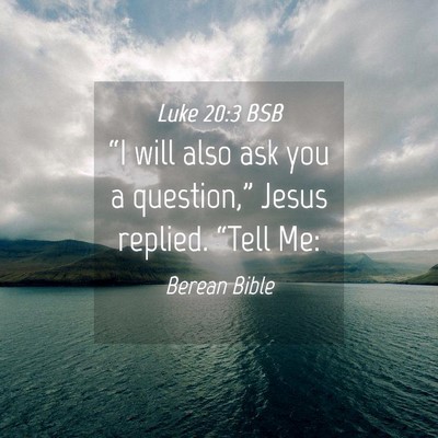 Picture 04 - Luke 20:3 BSB - “I will also ask you a question,” Jesus - Bible Verse Picture
