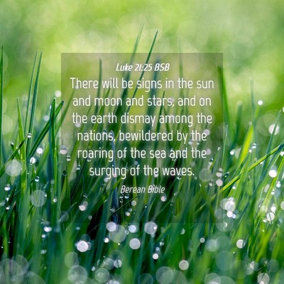 Picture 04 - Luke 21:25 BSB - There will be signs in the sun and moon and - Bible Verse Picture