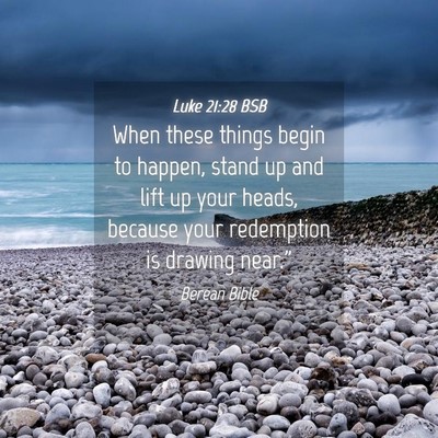 Picture 04 - Luke 21:28 BSB - When these things begin to happen, stand up and - Bible Verse Picture