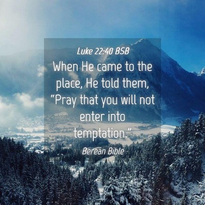 Picture 04 - Luke 22:40 BSB - When He came to the place, He told them, “Pray - Bible Verse Picture