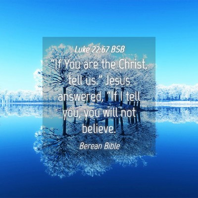 Picture 04 - Luke 22:67 BSB - “If You are the Christ, tell us.” Jesus - Bible Verse Picture
