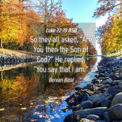 Picture 04 - Luke 22:70 BSB - So they all asked, “Are You then the Son of - Bible Verse Picture