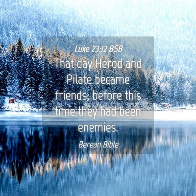 Picture 04 - Luke 23:12 BSB - That day Herod and Pilate became friends; before - Bible Verse Picture