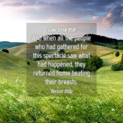 Picture 04 - Luke 23:48 BSB - And when all the people who had gathered for this - Bible Verse Picture