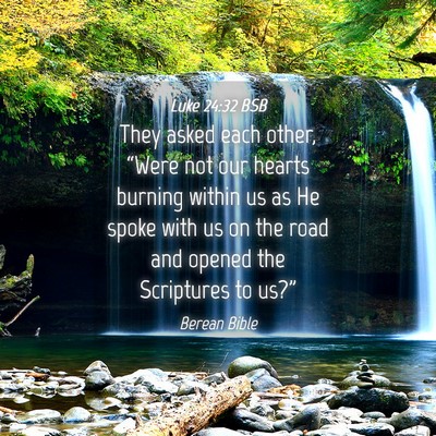 Picture 04 - Luke 24:32 BSB - They asked each other, “Were not our hearts - Bible Verse Picture