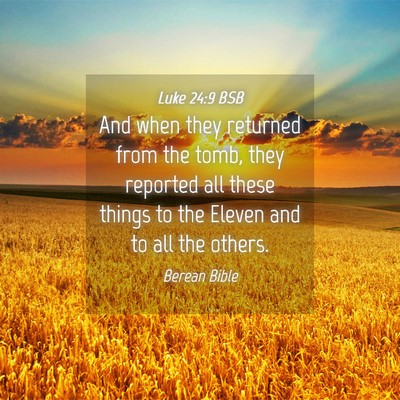 Picture 04 - Luke 24:9 BSB - And when they returned from the tomb, they - Bible Verse Picture