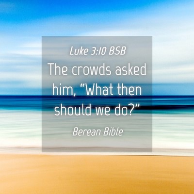 Picture 04 - Luke 3:10 BSB - The crowds asked him, “What then should we - Bible Verse Picture