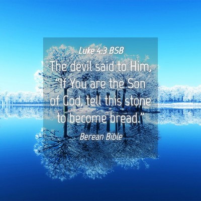 Picture 04 - Luke 4:3 BSB - The devil said to Him, “If You are the Son of - Bible Verse Picture