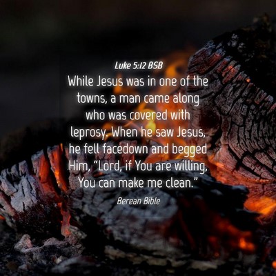 Picture 04 - Luke 5:12 BSB - While Jesus was in one of the towns, a man came - Bible Verse Picture