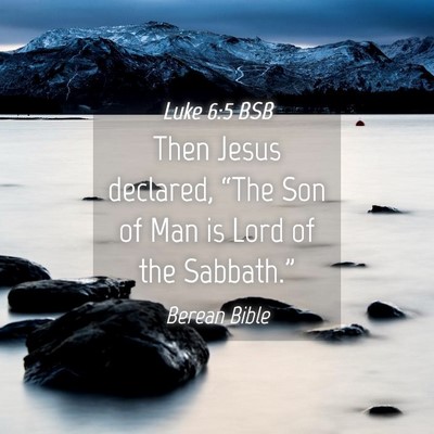 Picture 04 - Luke 6:5 BSB - Then Jesus declared, “The Son of Man is Lord of - Bible Verse Picture