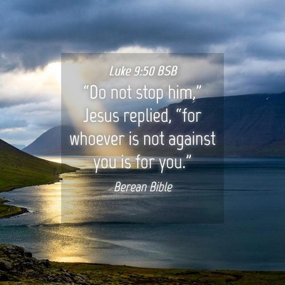 Picture 04 - Luke 9:50 BSB - “Do not stop him,” Jesus replied, “for - Bible Verse Picture
